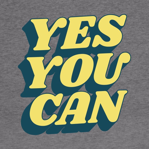 Yes You Can in Peach Fuzz and Yellow by MotivatedType